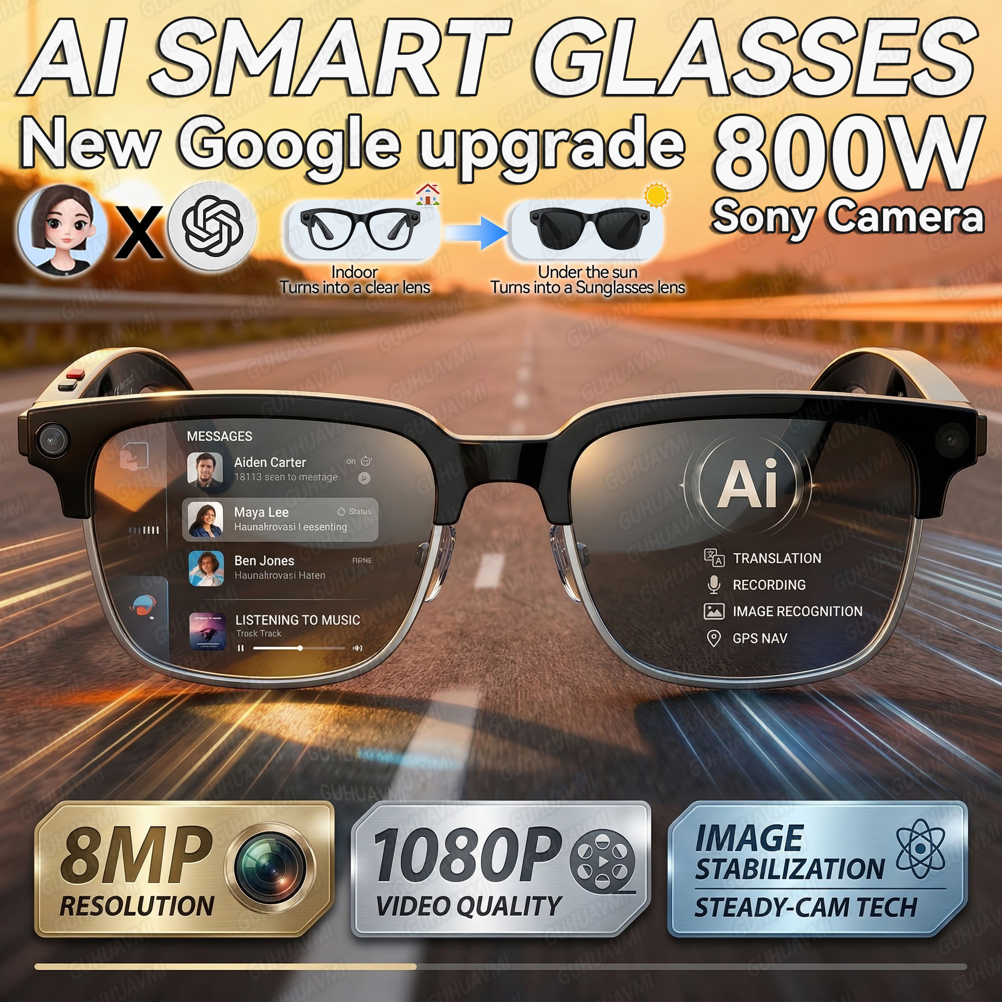Electronics Gadgets For Men - 2026New AI Smart Glasses 120+Language Translation