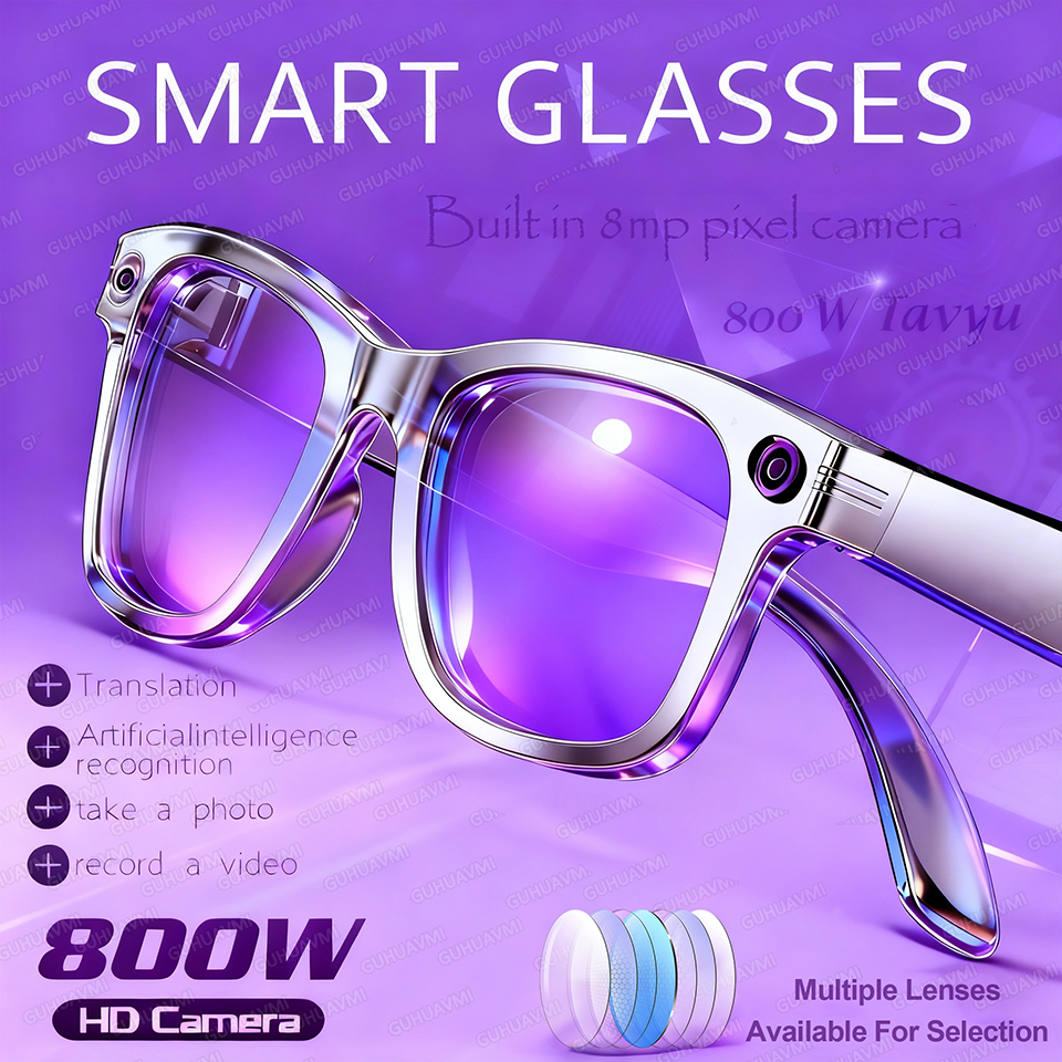 Electronics Gadgets For Men - New 8MP Camera Smart Glasses Photography