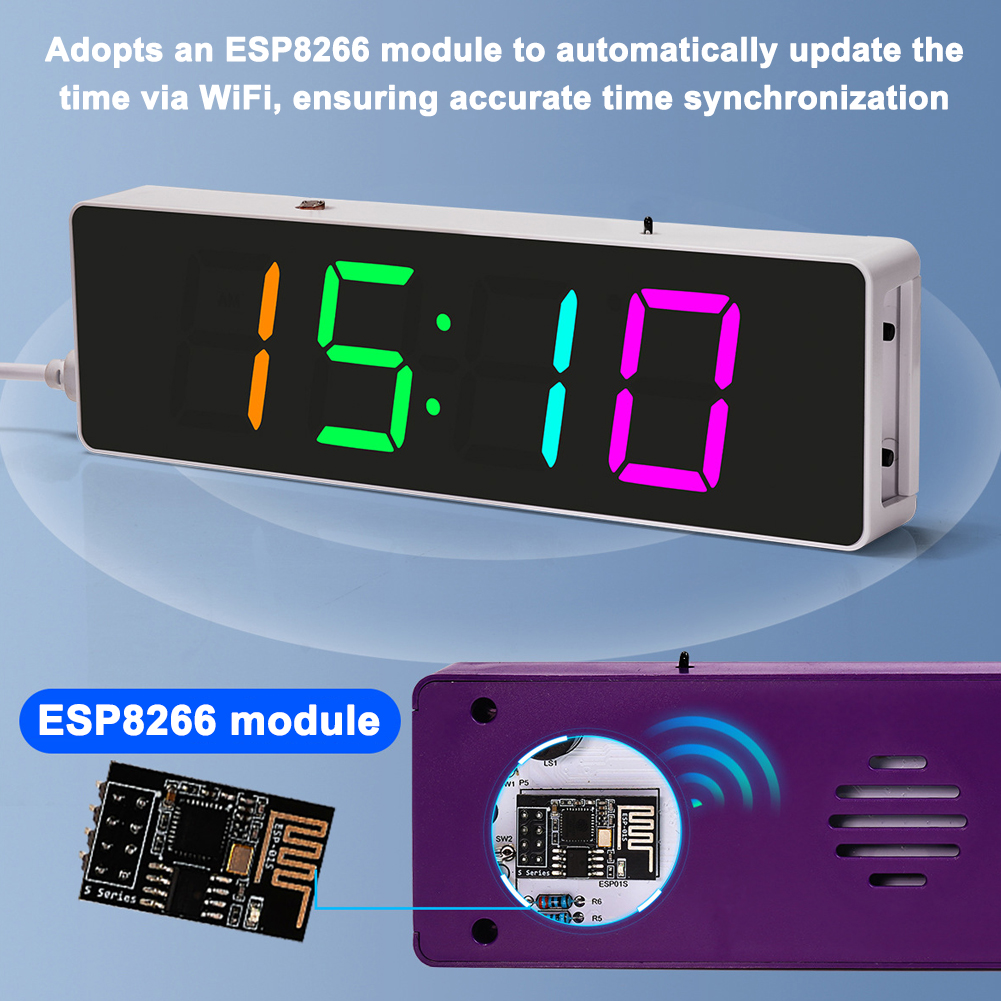 ESP8266 IoT Colorful WiFi Cloc - Diy Electronics Gadgets recensie en prijs