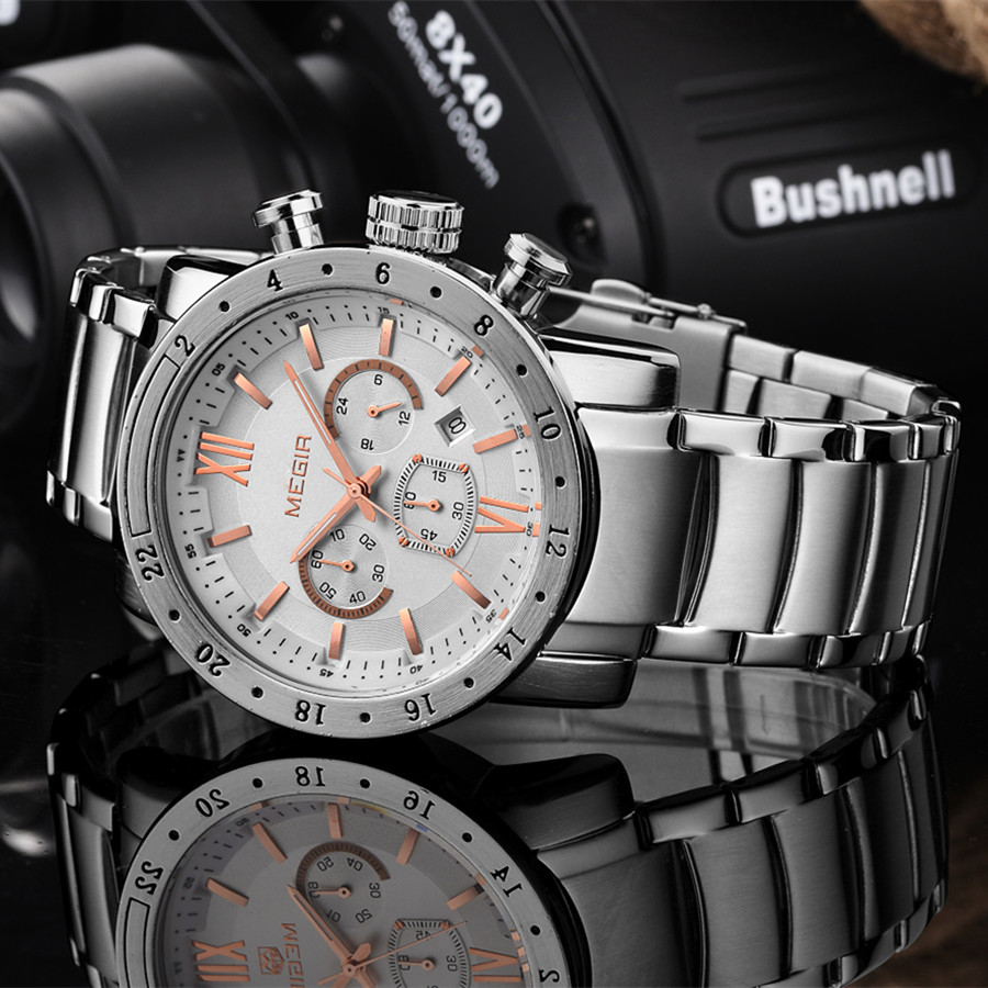 MEGIR Stainless Steel Casual W - Electronics Gadgets For Men recensie en prijs
