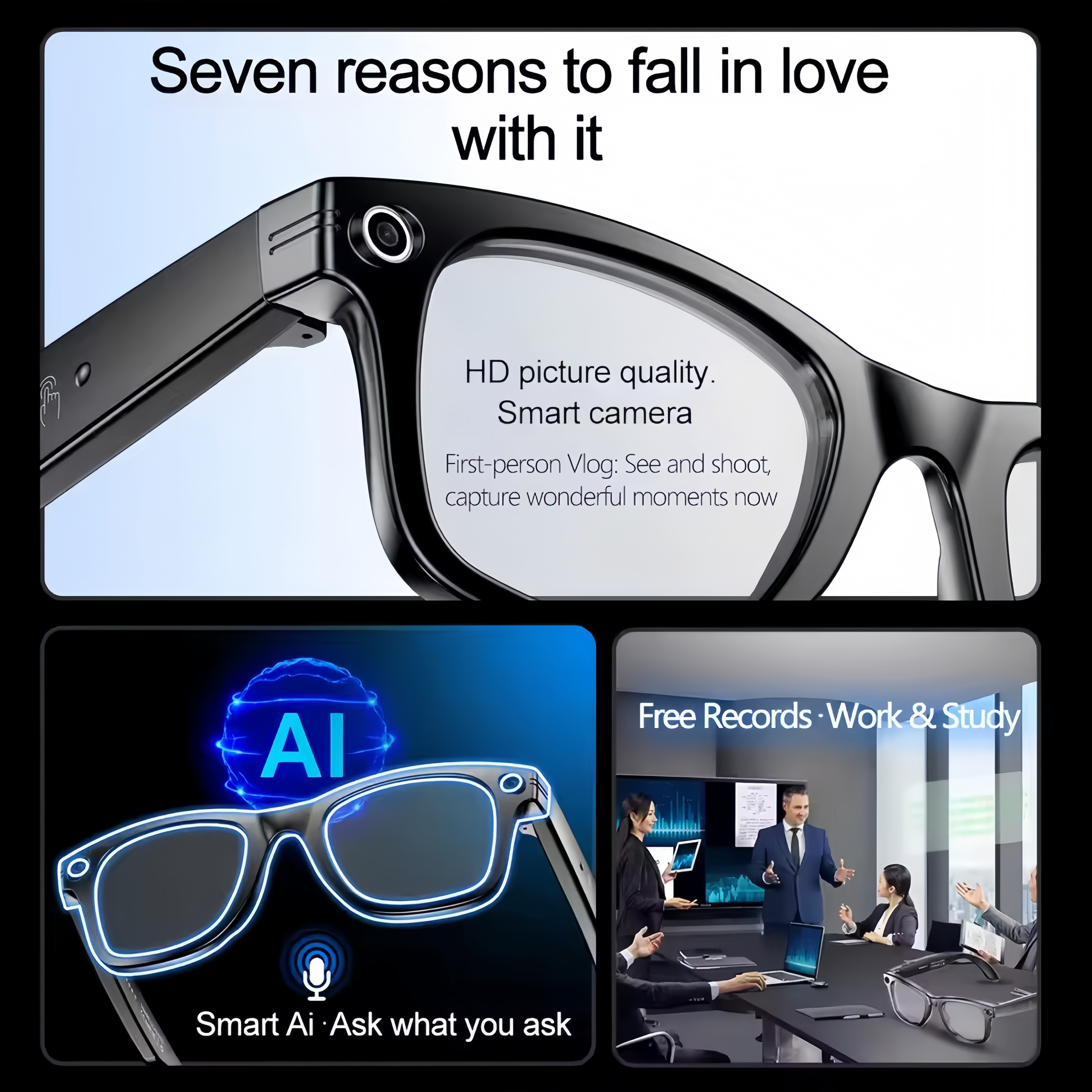 AI Smart Glasses with 8MP Came - Electronics Gadgets For Men recensie en prijs