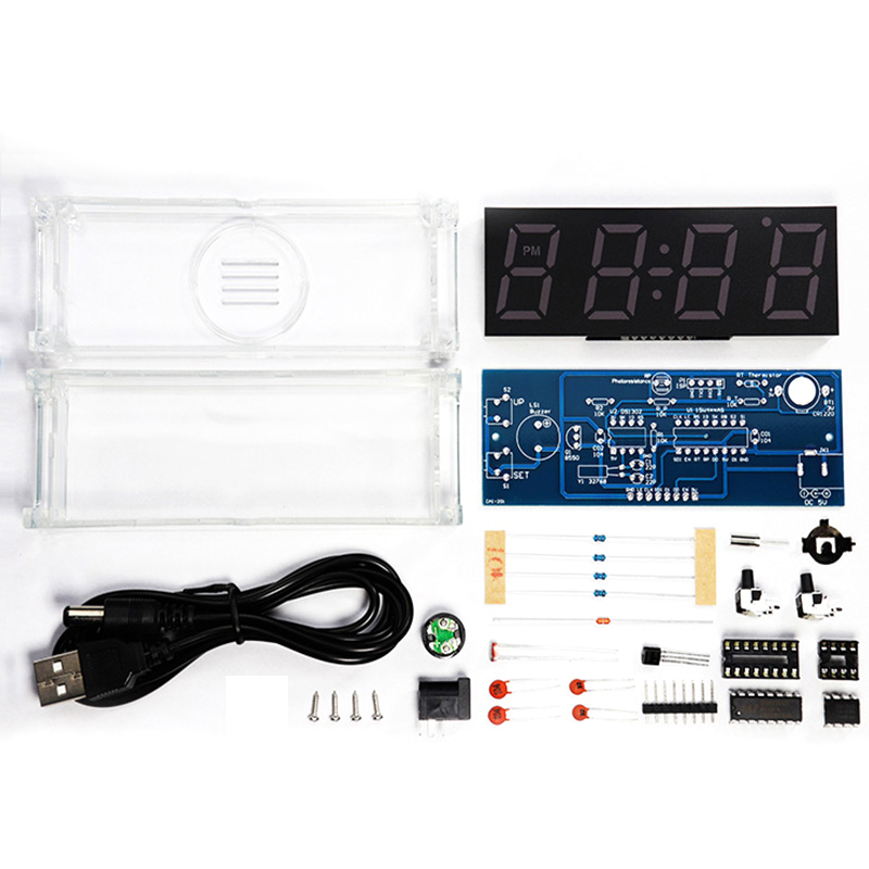 Digital Tube DIY Clock Kit Tem - Diy Electronics Gadgets recensie en prijs