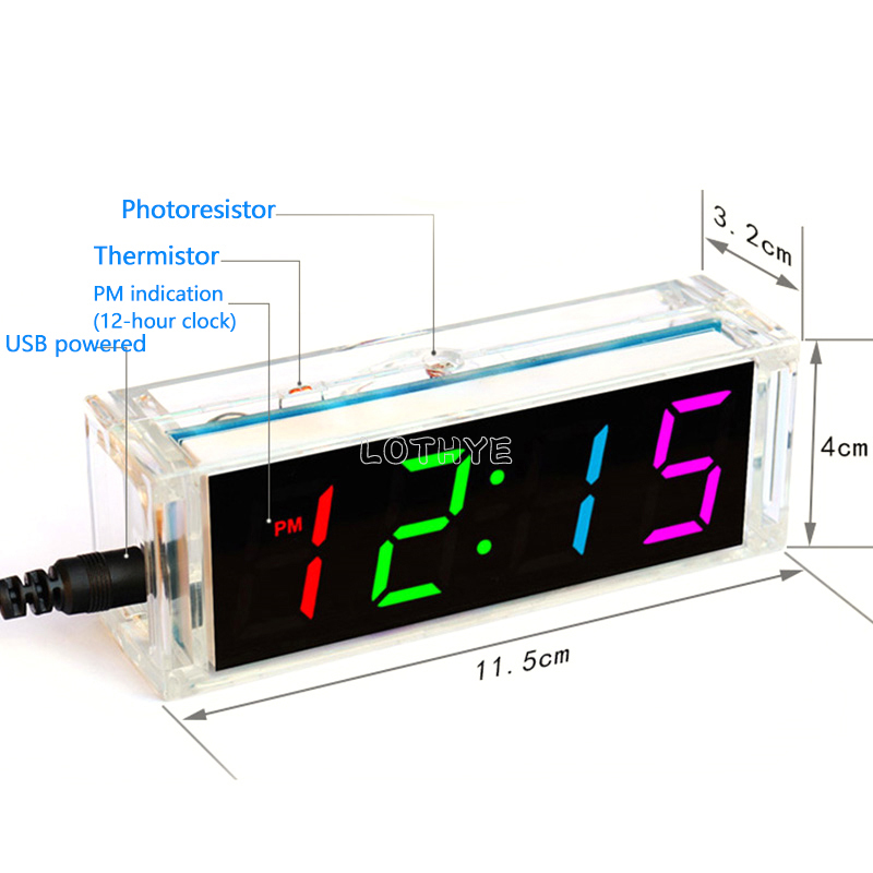 Digital Tube DIY Clock Kit Tem - Diy Electronics Gadgets recensie en prijs