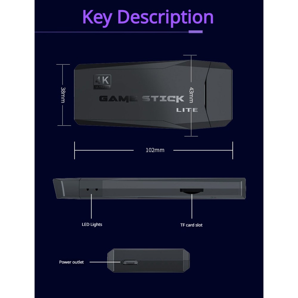 Portable 4K Retro Game Stick C - Retro Game Controller Usb recensie en prijs