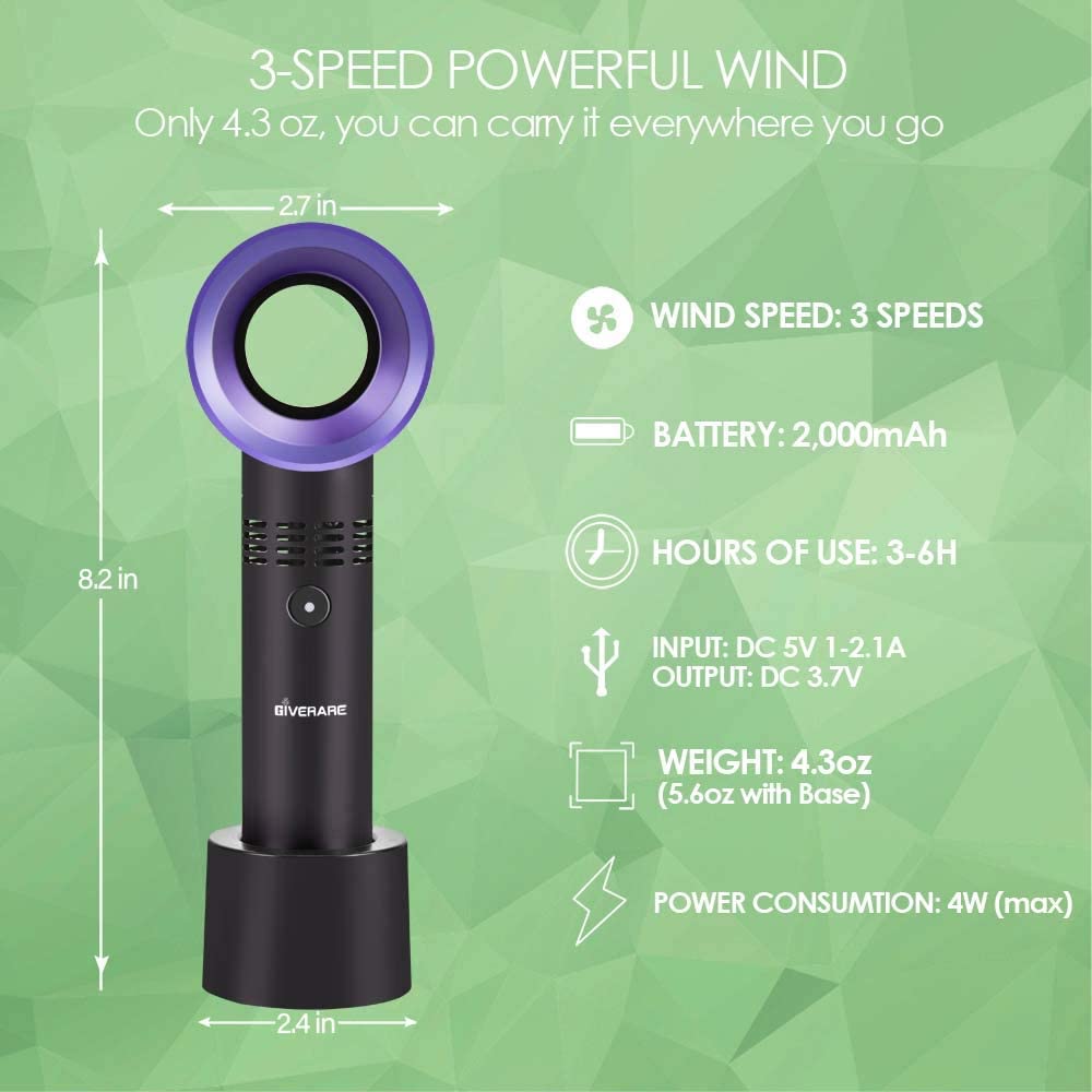 USB Rechargeable Bladeless No  - Smart Electronics Gadgets For Home recensie en prijs